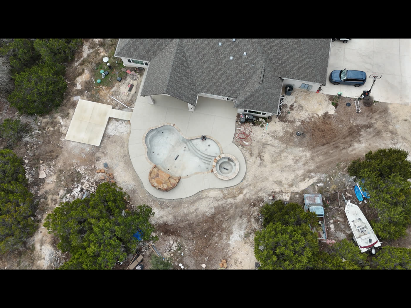 Aerial view before landscape